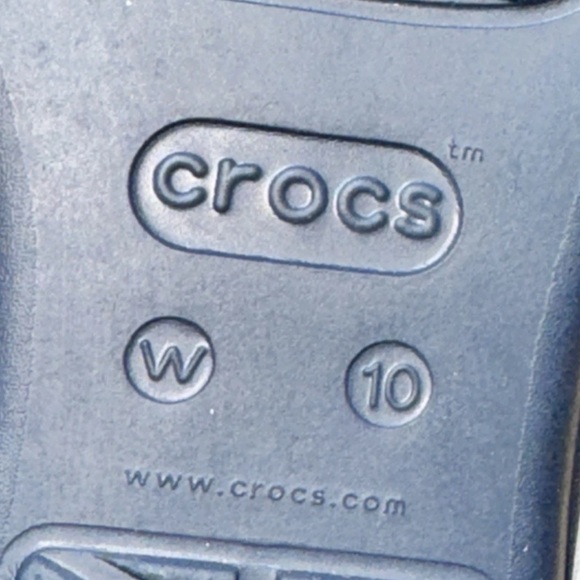 Crocs Sanrah Metalblock Blue Silver Flip Flop Thongs Sandals Women’s Size 10 - Picture 8 of 8